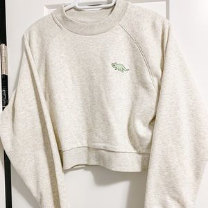 Sunday Best dino crop sweater